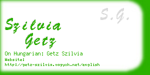 szilvia getz business card